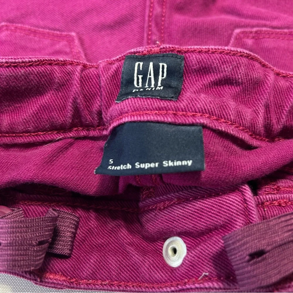 GAP Jean bundle of two pink super skinny &  blue distressed flare girls size 5